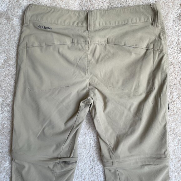 Columbia Omni-Shield Womens Sz 4 Tan Convertible Nylon Hiking Pants Lightweight - Picture 15 of 16